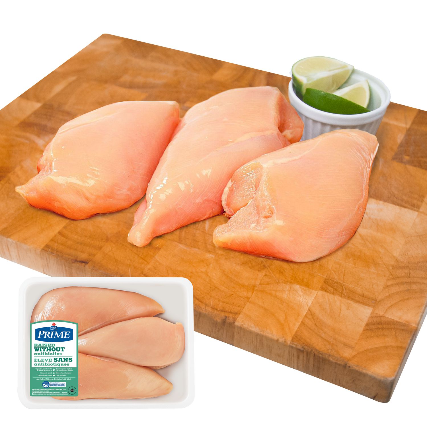 Prime Boneless Skinless Chicken Breast, Raised Without Antibiotics Delivery