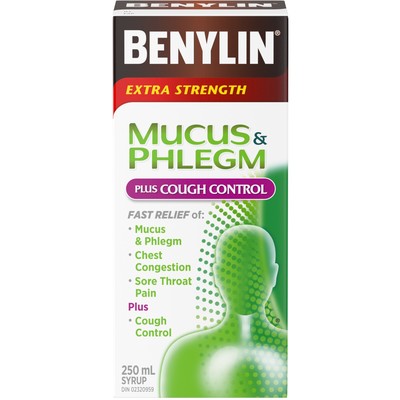 Benylin Extra Strength Cold, Mucus & Phlegm, Cough Control Syrup Delivery